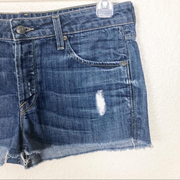 Vince Cutoff Distressed Denim Shorts - Picture 2 of 8